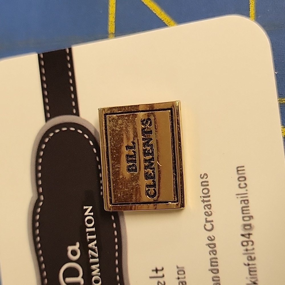 Bill Clements Gold Tack Pin 1/4" Vintage Collectable
